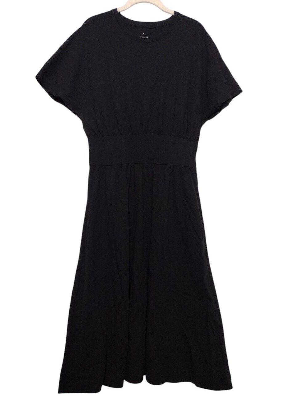 Everlane Organic Cotton Waisted Dress Black Medium